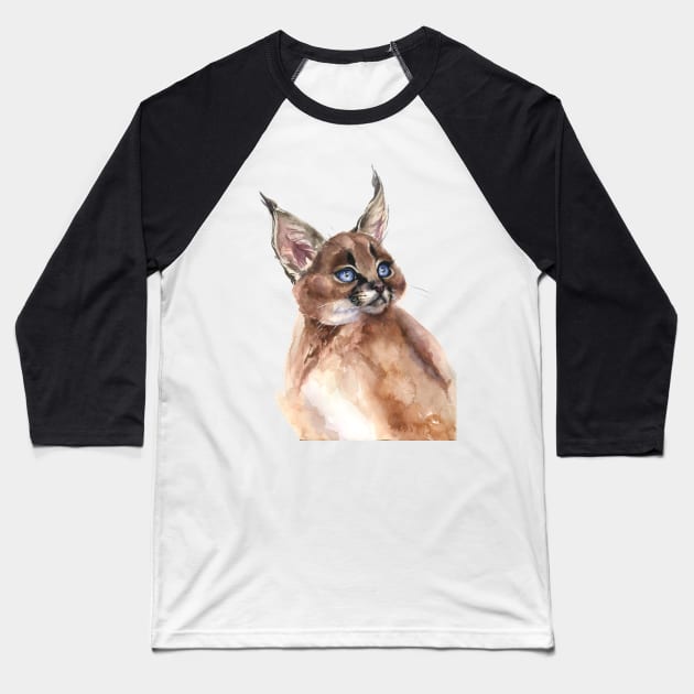 Cat Baseball T-Shirt by Kira Balan